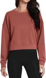 Sweat-shirt décontracté pour femme 2026, à manches longues, col rabattu uni, demi-zip, style mode - Product Image 3