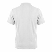 Chemise à manches courtes en maille torsadée pour homme, couleur unie, respirante, col rabattu, polyester et élasthanne, coupe classique, personnalisable