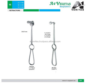 Ensemble d'instruments chirurgicaux rétracteurs Kocher en acier inoxydable VERITAS A-1 de haute qualité, réutilisables, 22 cm/19 cm, ISO 13485 CE - Product Image 6
