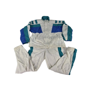 Chándal Unisex con Bloques de Color, Manga Larga, Cierre de Cremallera, Cuello Alto Deportivo, Poliéster de Peso Medio, para Adultos, Primavera - Product Image 1