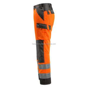 Pantalon de travail de sécurité haute visibilité unisexe OEM, imperméable, anti-UV, imprimé, anti-plis, grande taille, pour la construction - Product Image 4