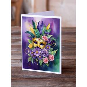 การ์ดเปล่าขนาด5x7แปลกๆมาใหม่8มาร์ดิกราส์การ์ดอวยพรพร้อมซอง A7ขนาด5x7 - Product Image 2