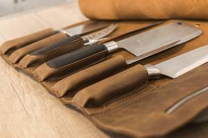 Nouveauté : Sacs à couteaux en cuir personnalisés avec votre propre logo, étiquette personnalisée, best-seller, LKR-0289 - Product Image 4