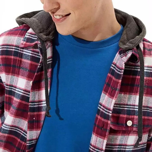 Camisas de Franela de Manga Larga a Cuadros con Botones, Estilo Urbano, Precio Mayorista de Fábrica de Ropa, Prendas Hechas a Medida - Product Image 3