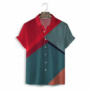 เสื้อเชิ้ตฮาวายแฟชั่นผู้ชาย ดีไซน์ลำลองสำหรับวันหยุดพักผ่อน เสื้อเชิ้ตชายหาดติดกระดุม พิมพ์ลายเต็มตัว เสื้อเชิ้ตออกแบบเอง ขายส่ง - Product Image 1