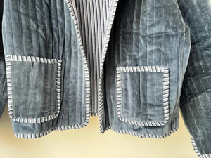 Chaqueta Kimono Suzani de Terciopelo 100% Algodón Hecha a Mano |   Edredón Acolchado Transpirable, Ecológico, Antiarrugas y de Secado Rápido para Invierno, Otoño y Primavera - Product Image 5