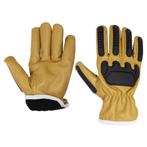 Gants de conduite en cuir imperméables compatibles avec les écrans tactiles, coupe-vent, marron noir, luxe, hiver, unisexe, par temps froid - Product Image 4