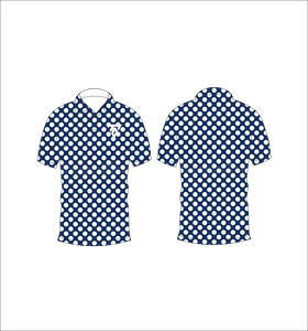 Custom Men’s Navy Blue <b>White</b> Polka Dot <b>Polo</b> Shirt – Classic Dot Print Short Sleeve <b>Golf</b> T-Shirt Breathable Casual Summer Wear - Product Image 3