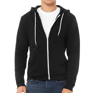 Sweat à capuche zippé personnalisé pour homme, 100 % coton molletonné, écologique, streetwear d'hiver, avec poche avant - Product Image 6