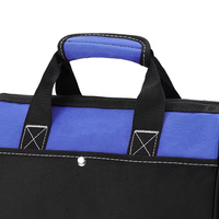 Sac à outils à large ouverture de 19 pouces, robuste, poches en nylon et polyester, léger, personnalisable, unisexe, utilisation en extérieur, NAHEED