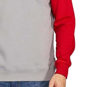 Sweat-shirt à col rond pour homme, gris, rouge, noir, à blocs de couleur, à manches longues, décontracté, style streetwear - Product Image 6
