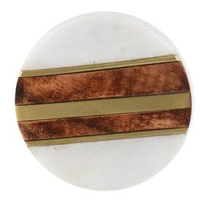 Lot boutons d'armoire en pierre blanche et brune boutons de tiroir ronds et poignées boutons de porte de placard décoratifs SFK-118 - Product Image 2