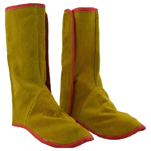 Protège-chaussures longs en cuir de vachette anti-chaleur pour soudeurs, résistants à 500°C-1000°C pour la protection incendie - Product Image 3
