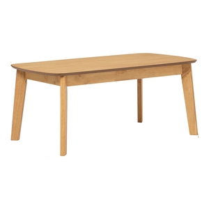 Scandinavian KD Design Furniture Natural Oak Accent <b>Table</b> with <b>Curved</b> Edges and Malaysian Oak Legs for Living Room from Malaysia - Product Image 1