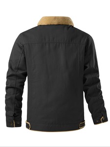Veste en polaire vert olive pour homme, à capuche, décontractée, pour l'automne et l'hiver, réversible, coupe-vent, respirante, écologique, séchage rapide - Product Image 3