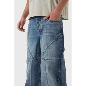 Manufacturer Direct Men's Wholesale Breathable Casual Dark Straight Solid Denim Jeans Embroidery for Summer Autumn Winter - Product Image 2