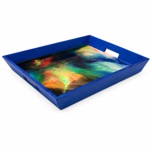 ถาดเสิร์ฟเรซิ่นทำมือ |   ถาดวางของตกแต่งบ้านพร้อมกรอบไม้ - Product Image 1