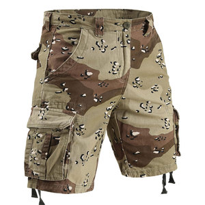 Shorts cargo mi-longs décontractés pour hommes avec logo personnalisé, en matière premium, écologiques, respirants, à braguette boutonnée, tricotés, design fonctionnel - Product Image 1