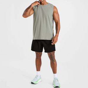 Hot Sale Men's Sporty <b>Tank</b> <b>Top</b> <b>Loose</b> Fit Sleeveless Custom Front Logo Lightweight Summer Fitness Workout Muscle Fitness - Product Image 1