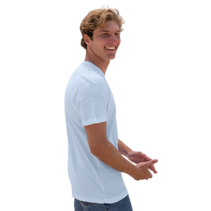 Camiseta Premium para Hombre, 100% Algodón, 230g, Color Azul Bebé, Bordada, Cómoda, Informal, Estilo Urbano, Suave y Transpirable - Product Image 5