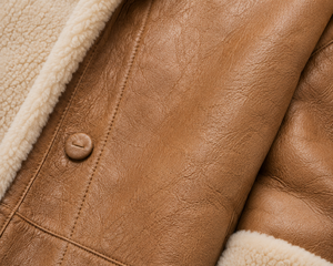 Women Genuine Shearling Long Leather <b>Coat</b> Winter <b>Fur</b> <b>Lined</b> Warm Double Breasted Shawl Collar Outerwear - Product Image 5