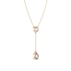 Elegant Teardrop Lariat Drop <b>Necklace</b> <b>Delicate</b> Pendant Jewelry Timeless Sophisticated Feminine Statement Accessory For Special - Product Image 2