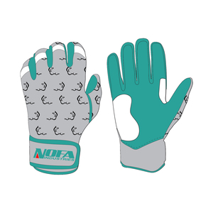 Sublimated Leather Baseball Batting Gloves Custom Left-Handed <b>Hook</b> & Loop Closure Moisture Wicking Performan Factory Direct - Product Image 2