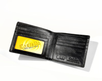 Harga Terjangkau Kualitas Tinggi Kulit Asli Castello Buatan Tangan dengan Proses Vegetable Tanned, Dilengkapi RFID Protection, Dompet Pria Lipat Dua Pendek untuk ID, Bahan Polyester