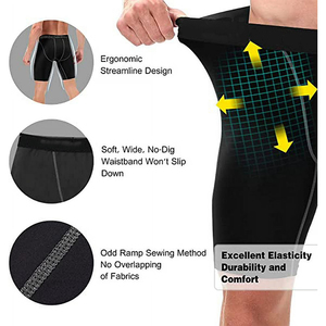 Athletic <b>Compression</b> Shorts For Adult Black Color Mid Waist Breathable Spandex Cotton Elastic Waist Casual <b>Underwear</b> Shorts - Product Image 6