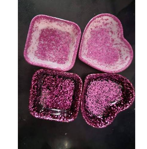ชามผลไม้เรซิ่นรูปหัวใจสีม่วงประกายวิบวับ สินค้าขายดี ของตกแต่งงานแต่งงานทันสมัย - Product Image 2