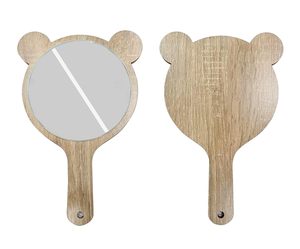Wooden Handle Hand <b>Mirror</b> for Makeup Women Girls Portable <b>Handheld</b> Vanity <b>Mirror</b> - Product Image 5