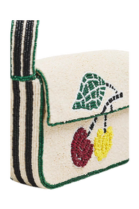 Handmade Beaded <b>Sequined</b> Shoulder Bag Embroidered Fruit Design Zipper for Women Bohemian Fashion Party Shopping Travel - Product Image 2