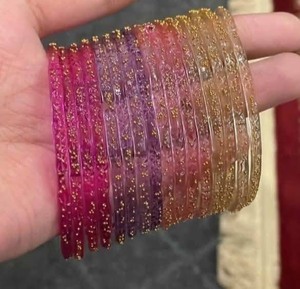 Elegant Raindrop Design Kashmiri <b>Bangles</b> <b>Set</b> Trendy Traditional Ethnic Jewelry Crystal Stone Imitation Pearl Bridal Wedding - Product Image 6