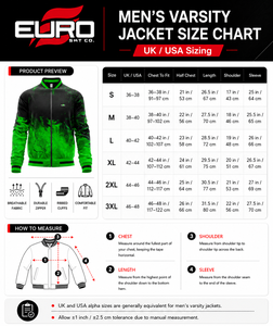 <b>Men</b> Sublimation Hooded Varsity <b>Jacket</b> High Quality Printed <b>Baseball</b> Coat Comfortable Fit Canvas Zipper Front Ribbed Quick Dry - Product Image 6