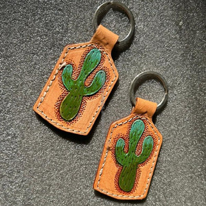 Hand Carved Tooled Leather Key Chains <b>Cute</b> Exotic Shape Leather Key Rings Tooled Leather <b>Accessories</b> <b>Cute</b> Key Chains for Unisex - Product Image 2