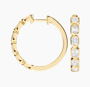 <b>Hoops</b> <b>Earrings</b> Diamond <b>Earrings</b> Gold and <b>Silver</b> <b>Earrings</b> Natural and Lab Grown Diamonds <b>Earrings</b> <b>Hoops</b> Fine Jewelry for Women - Product Image 3