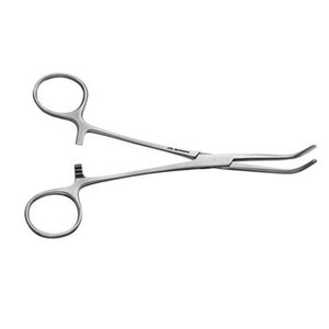 Pinzas para Ducto Biliar de Grado Quirúrgico de Alta Calidad, 6.125 Pulgadas de Largo, No Estériles, con Bloqueo de Trinquete, Curvas, Equipo Médico para Microcirugía - Product Image 1