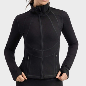 Fashion Women's Slim Breathable Full Zipper Yoga Set Fitness <b>Long</b> <b>Sleeve</b> Yoga Jacket for Yoga - Product Image 1