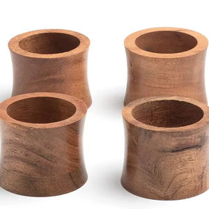 Anneaux de serviette écologiques en bois/résine, décoration de table pour cuisine, restaurant, maison, hôtel, support pour serviettes. - Product Image 1