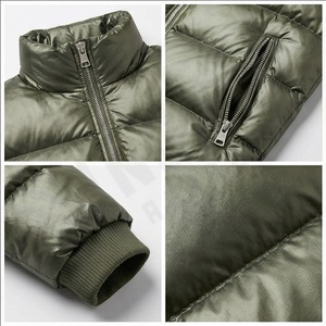 Doudoune d'hiver personnalisée pour hommes avec capuche détachable en nylon épais et chaud Veste d'extérieur style rue populaire avec logo personnalisé en duvet de canard - Product Image 4