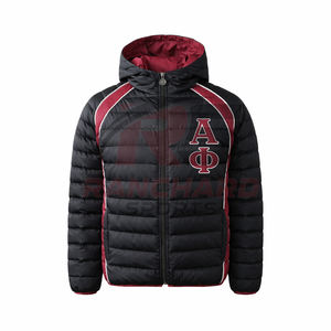 Chaqueta Acolchada OEM para Fraternidad, Bordado Personalizado con Letras Griegas, Chaqueta Cálida de Invierno, Proveedor al por Mayor, Chaqueta Acolchada Personalizada para Fraternidad - Product Image 1