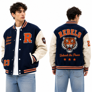 Letterman <b>Jacket</b> Black And Green Two Tone Varsity Bomber With Chenille Logo <b>Patch</b> For Clubs And Teams Streetwear Fashion Durable - Product Image 6