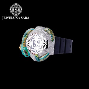 Reloj de Pulsera Elegante de Caucho Negro con Diamantes Mossinate, Reloj de Pulsera Elegante de Caucho Blanco con Diamantes Mossinate, Muy Solicitado - Product Image 2