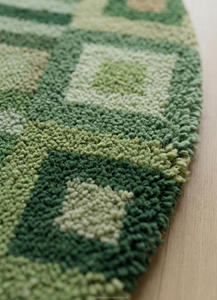Tapis en laine tufté à la main sur mesure avec dos antidérapant, motif géométrique, épais, moderne, pour l'aménagement intérieur résidentiel - Product Image 5
