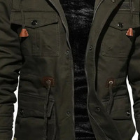 Veste polaire formelle haut de gamme, col montant, logo frontal, coupe-vent, imperméable, décontractée, pour l'extérieur, hiver, personnalisable, épaisse, rembourrée, unisexe