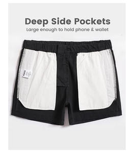 Shorts en jean taille haute pour femme, style décontracté, fendus, couleurs unies, en tissu éponge brodé, anti-plis, 100 % coton - Product Image 3