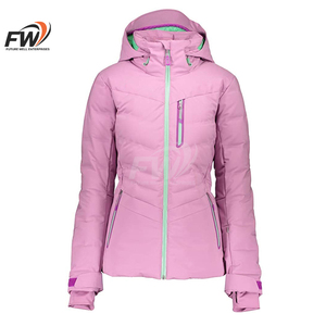 Chaqueta corta de diseñador para mujer, de alta calidad, impermeable, con cuello alto, tipo plumón, para invierno, estilo nórdico. - Product Image 5