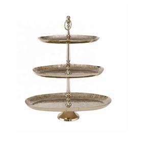Soporte de aluminio moderno de alta calidad de 3 niveles para pasteles, soporte de aluminio para frutas, herramientas para pasteles de la India, exhibición de postres, torre para cupcakes - Product Image 4