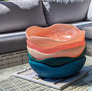 Cuencos de Resina Más Vendidos, Superficie Mate, Borde Rizado, Varios Colores y Tamaños, Elegantes para Comedor, Vajilla Artesanal Disponible en Diversos Estilos - Product Image 3
