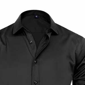 Chemise d'affaires à manches longues pour hommes, production OEM, chemise à manches longues de créateur, fournisseur en gros, chemise décontractée à manches longues tendance - Product Image 4